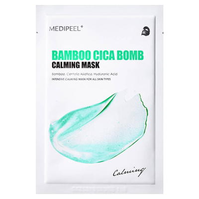 Успокаивающая тканевая маска с центеллой MEDIPEEL Bamboo Cica Bomb Calming Mask