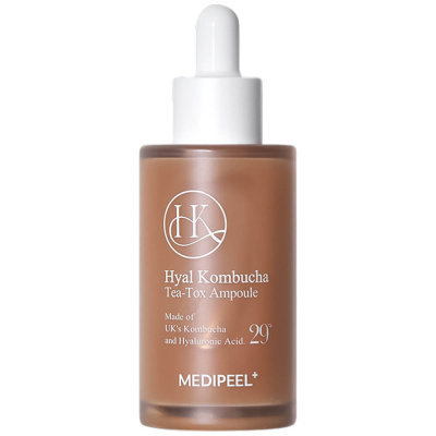 Восстанавливающая ампула с 70% комбучи и церамидами MEDIPEEL Hyal Kombucha Tea-Tox Ampoule