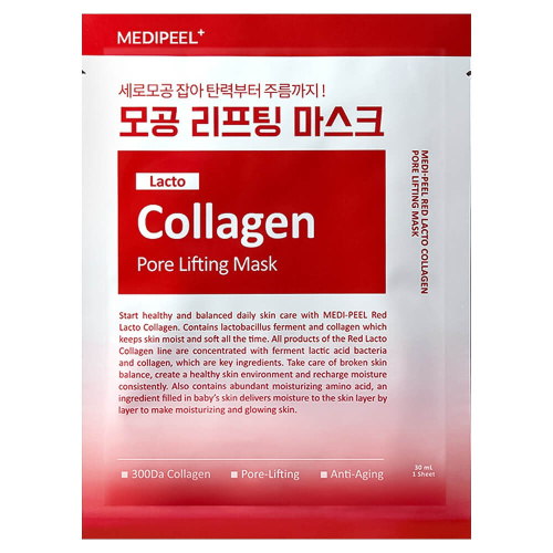 Тканевая лифтинг-маска с коллагеном MEDIPEEL Red Lacto Collagen Pore Lifting Mask