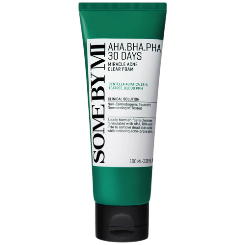 Очищающая пенка для проблемной кожи Some By Mi AHA-BHA-PHA 30 Days Miracle Acne Clear Foam 100 мл