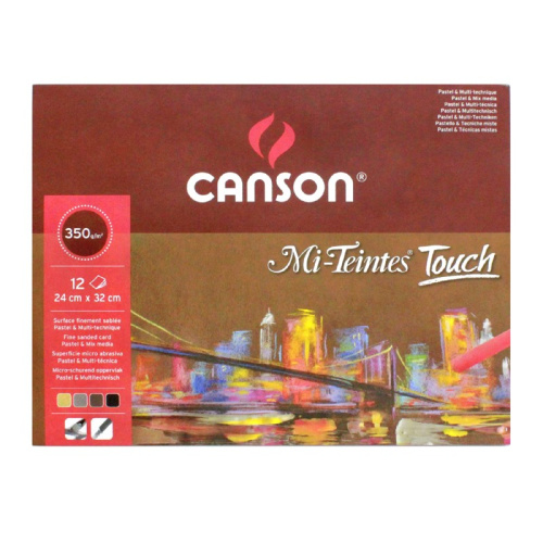 Альбом-склейка для пастели Canson "Mi-Teintes Touch" 24х32 см 12 л 350 г 4 цв.