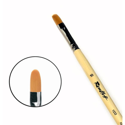 Кисть синтетика №10 овальная Roubloff "1232" длинная ручка п/лак