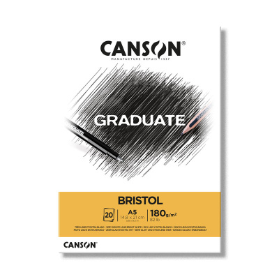 Альбом-склейка для смешанных техник Canson "Graduate Bristol" A5 20 л 180 г