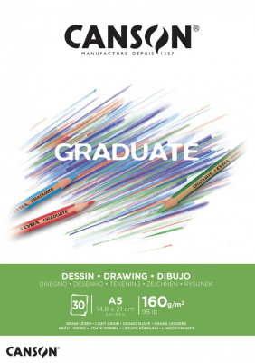 Альбом-склейка для для смешанных техник Canson "Graduate" A5 30 л 160 г