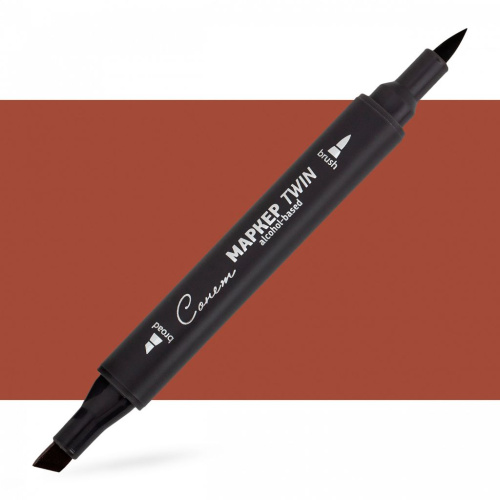 Маркер спиртовой Сонет "TWIN Brush" Коричневый