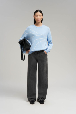 Легкий удлиненный джемпер с хлопком