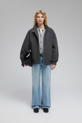 Куртка-бомбер с воротником-стойкой