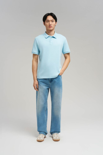 Поло slim fit из хлопкового трикотажа