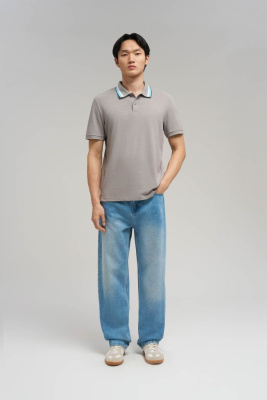 Поло slim fit из хлопка пике