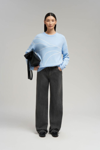 Легкий удлиненный джемпер с хлопком