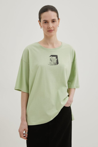 Футболка из хлопка с принтом