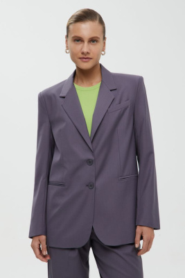 Жакет с отложным воротником свободного силуэта