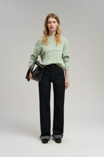 Легкий удлиненный джемпер с хлопком