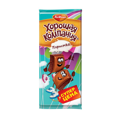 Кондитерская плитка «Хорошая компания»  молочная пористая, 80 гр.