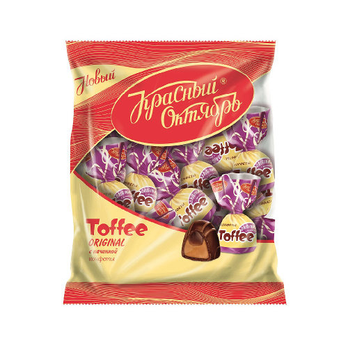 Конфеты Toffee Original с начинкой, Красный Октябрь,  250 гр.