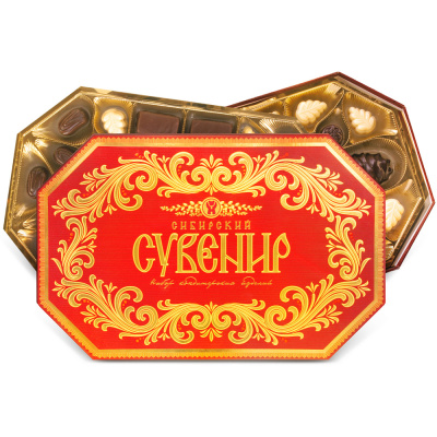 Конфеты в коробке Сибирский сувенир, Шоколадная фабрика Новосибирская, 750 гр.