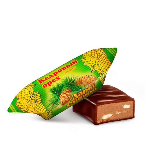 Конфеты Дары Сибири Кедровый орех, Шоколадная фабрика Новосибирская, 200 гр.