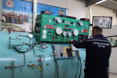 Водолазы Службы спасения Якутии показали тренировку в барокамере / ЯСИА   Республика Саха (Якутия)