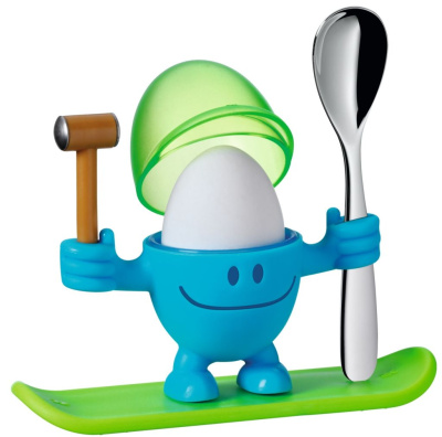 Подставка для яйца с ложкой MсEgg голубая