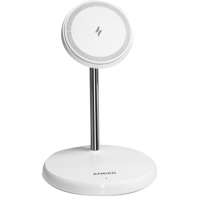Зарядное устройство беспроводное Anker  7.5 W PowerWave Magnetic 2-in-1 Stand, белое