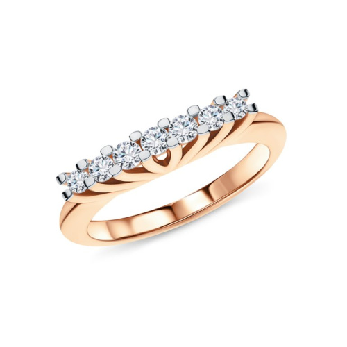 Золотое кольцо с бриллиантами природными