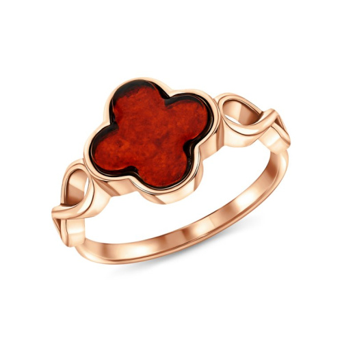 Серебряное кольцо с янтарями природными