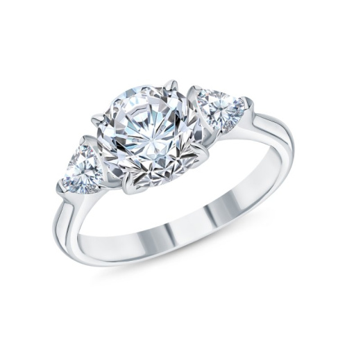 Золотое кольцо с бриллиантами выращенными