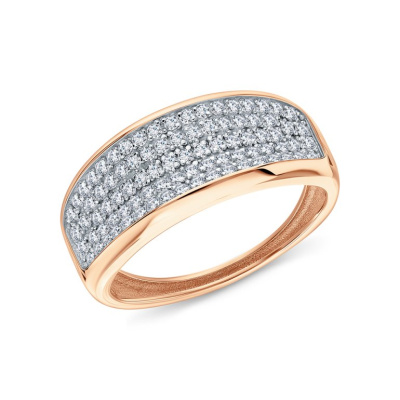 Золотое кольцо с фианитами