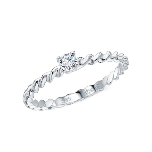 Платиновое кольцо с бриллиантами природными