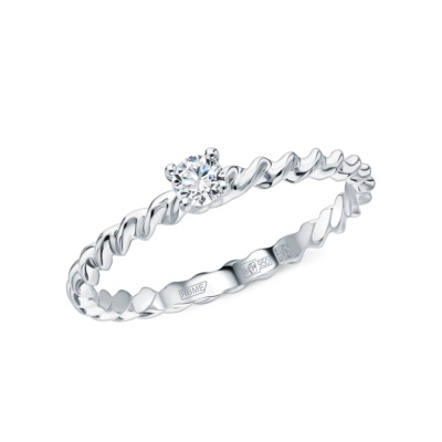 Платиновое кольцо с бриллиантами природными