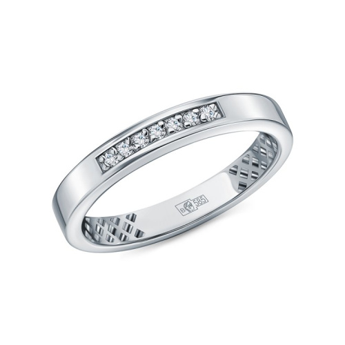 Золотое кольцо с бриллиантами природными