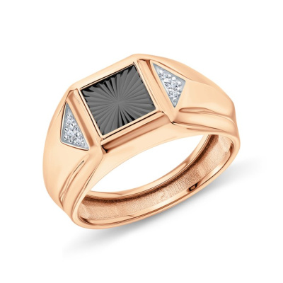 Керамическое кольцо с фианитами