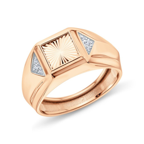 Золотое кольцо с бриллиантами природными