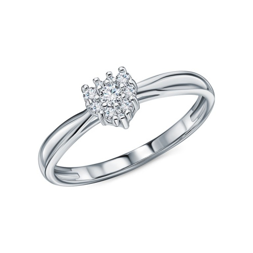 Золотое кольцо с бриллиантами природными