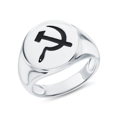 Серебряное кольцо с эмалью