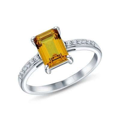 Серебряное кольцо с фианитами