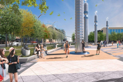 В Якутске на площади Ленина приступили к земляным работам, завозят материалы / Айаал Аргунов Якутск Якутск Республика Саха (Якутия)