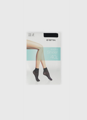 Гольфы 40 DEN, 2 пары, Черный