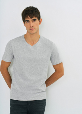 Футболка с V-образным вырезом, Серый
