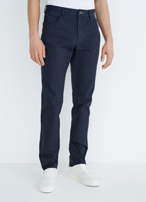 Базовые брюки «5 карманов» из твила, Синий