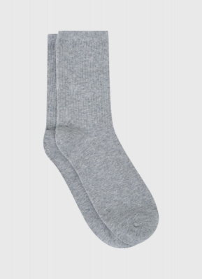 Базовые носки в рубчик, Серый