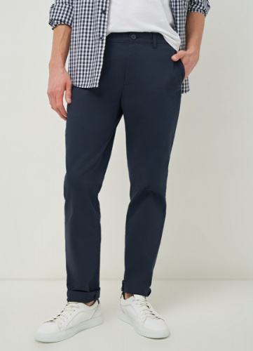 Брюки-чиносы из твила, Синий