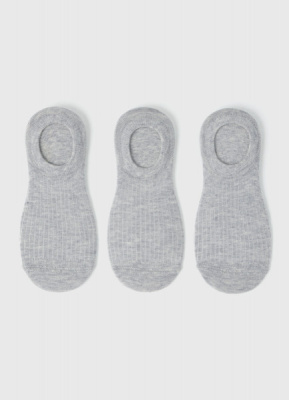 Подследники в рубчик, 3 пары, Серый