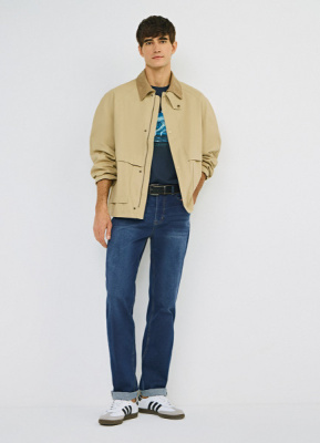 Прямые джинсы, Синий