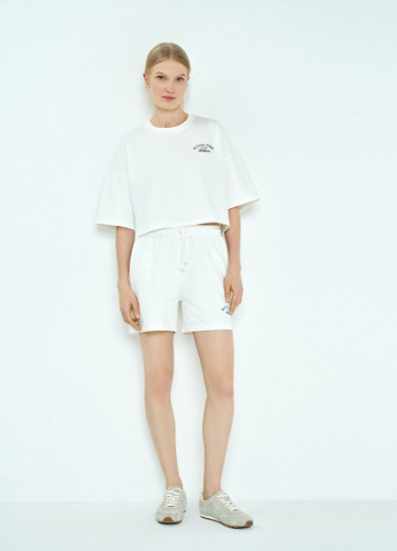 Шорты из трикотажа, Белый