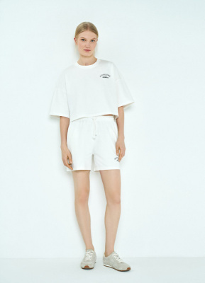 Шорты из трикотажа, Белый