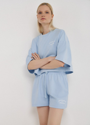 Шорты из трикотажа, Голубой