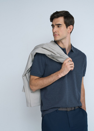 Футболка-поло, Синий