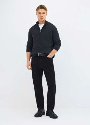 Брюки Slim из твила, Черный