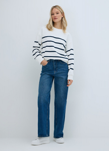 Свитшот в полоску, Белый